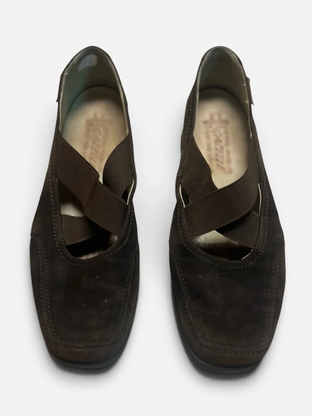 Mephisto Mary Jane Gazelle Air Relax Low Wedge Dark Brown Suede 6.5 Barely Worn